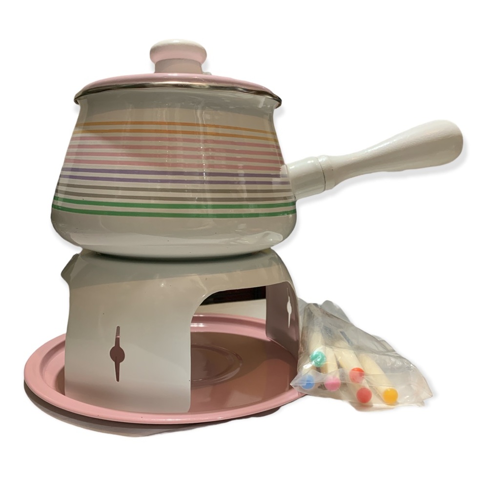 Chefmate Enamel Fondue Pot